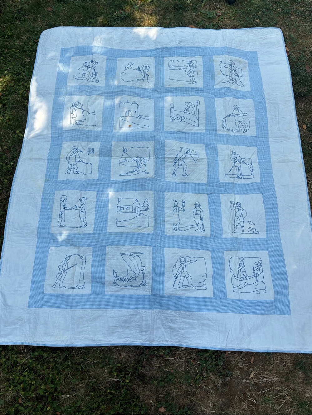 Antique quilt Mayflower